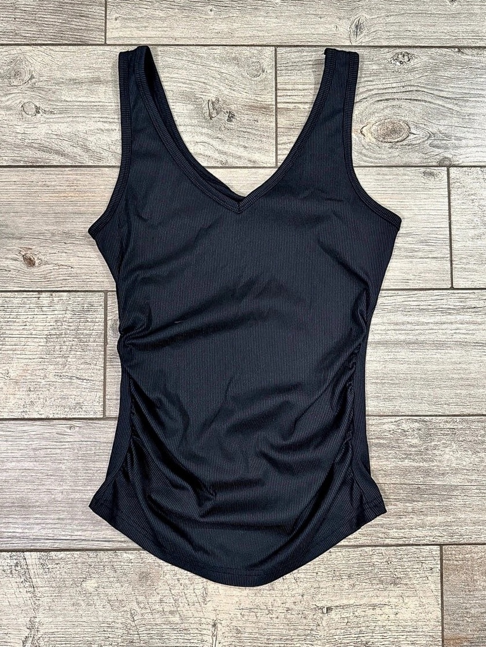 SHEIN Black Ribbed Tank Top